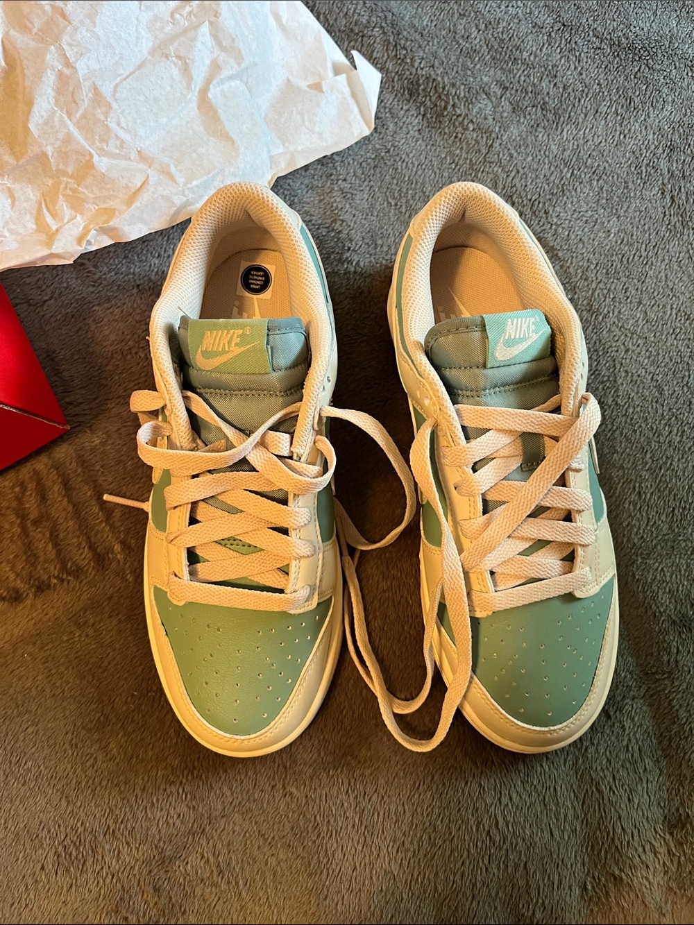 Women’s shoes Nike Dunk Low Teal 6.5 NWT - Picture 3 of 5